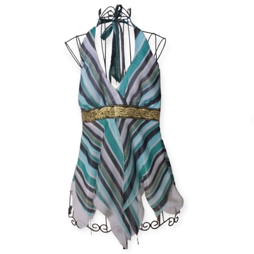 Nwt Cache Halter Top Size 10 Handkerchief Chiffon - image 2